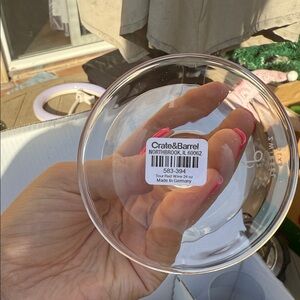 Crate&Barrel Transparent Glass Dish